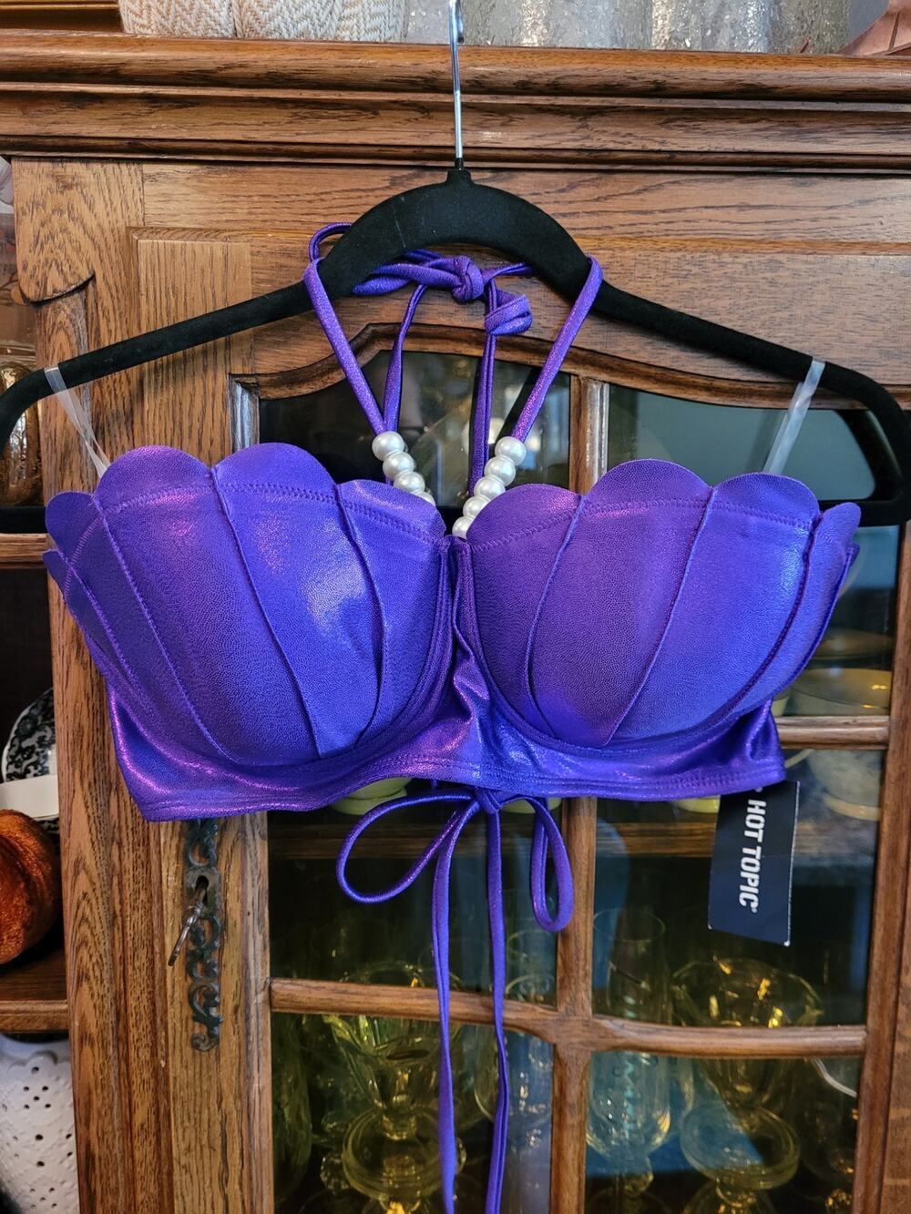 Disney Little Mermaid Sea Shell Swim Top 2XL NWT Hot Topic Ariel Bikini
